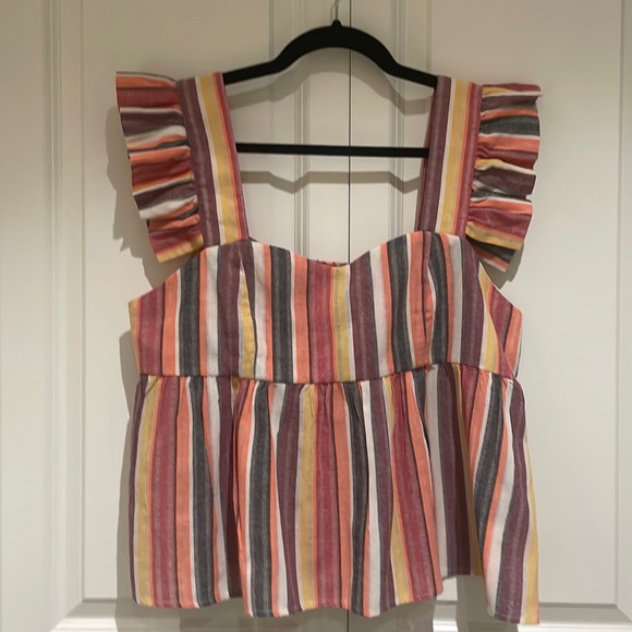 Striped BabyDoll Blouse - Picture 2 of 7